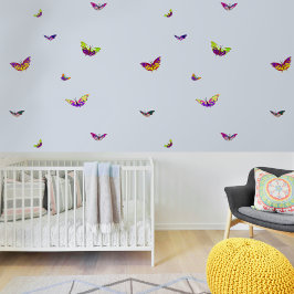 Fliegende mehrfarbige Schmetterlinge Tapete