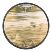 Fliegende Möwen - abstrakt Eishockey Puck (Vorderseite)