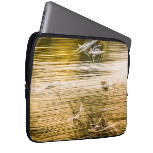 Fliegende Möwen - abstrakt Laptopschutzhülle (Vorne Rechts)