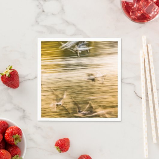 Fliegende Möwen - abstrakt Serviette (Beispiel)