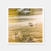 Fliegende Möwen - abstrakt Serviette (Vorderseite)
