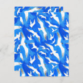 Fliegende Möwen am Himmel blau Postkarte (Vorne/Hinten)