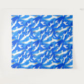 Fliegende Möwen am Himmel blau Wandteppich (Vorderseite (Horizontal))