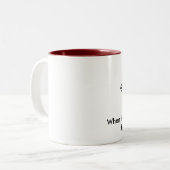 Fliegende Pflaume Zweifarbige Tasse (Vorderseite Links)