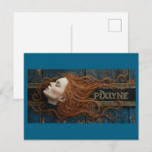 Fliegende Pflaumen Postkarte (Vorne/Hinten)