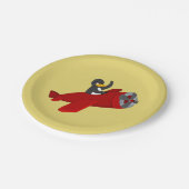 Fliegende Pinguin-Cartoon-Papier-Teller Pappteller (Schrägansicht)