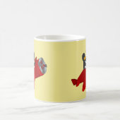 Fliegende Pinguinkaffee-Cartoon-Tasse Kaffeetasse (Mittel)