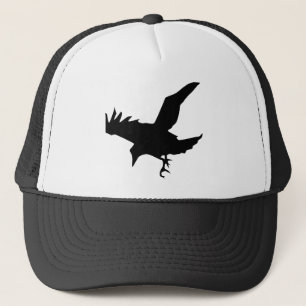 Fliegende Raben-Silhouette-Kappe Truckerkappe