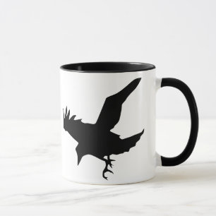 Fliegende Raben-Silhouette-Keramik-Tasse Tasse