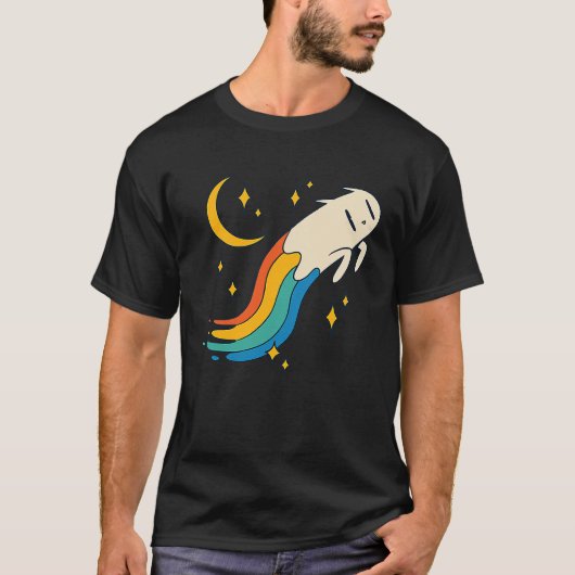 Fliegende Regenbogenkatze Meme Katze Emo Soft Grun T-Shirt (Vorderseite)