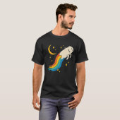 Fliegende Regenbogenkatze Meme Katze Emo Soft Grun T-Shirt (Vorne ganz)
