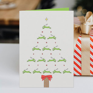 FLIEGENDE RENTIER WEIHNACHTEN KARTE