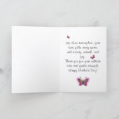 Fliegende rosa Schmetterlinge zum Muttertag Karte (Innenseite)