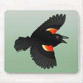 Fliegende rotgeflügelte Amsel Mousepad (Vorne)