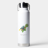 Fliegende Schildkröte mit Jetpack Eigenname Trinkflasche (Vorderseite)
