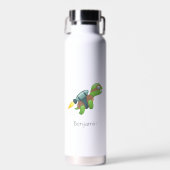 Fliegende Schildkröte mit Jetpack Eigenname Trinkflasche (Vorne)