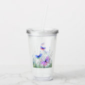 Fliegende Schmetterlinge Akrylic Tumbler Acryltrinkbecher (Rückseite)