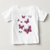 Fliegende Schmetterlinge Baby T-shirt (Vorderseite)
