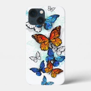 Fliegende Schmetterlinge Morpho und Monarch Case-Mate iPhone Hülle