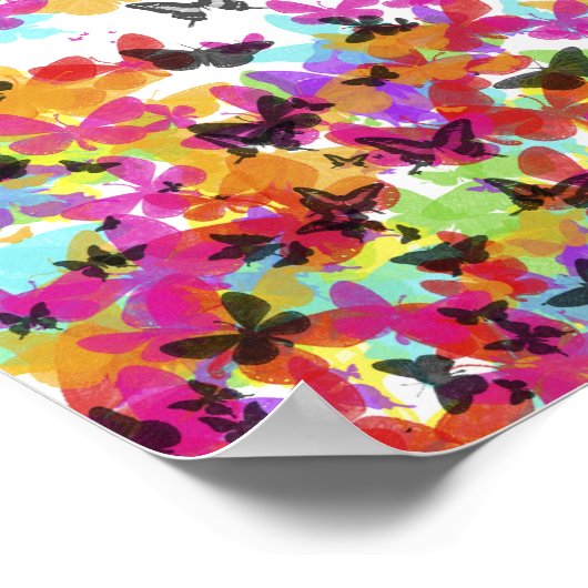 Fliegende Schmetterlinge Poster (Ecke)