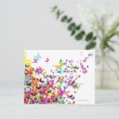 Fliegende Schmetterlinge Postkarte (Stehend Vorderseite)