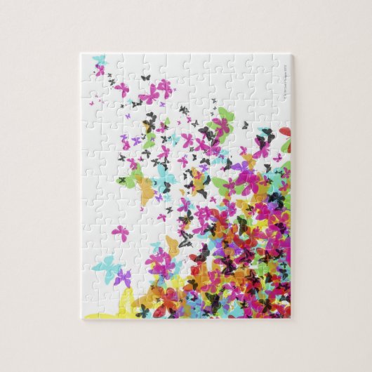 Fliegende Schmetterlinge Puzzle (Vertikal)