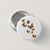 Fliegende Schmetterlinge - Schmetterling Lover Gar Button (Vorne & Hinten)