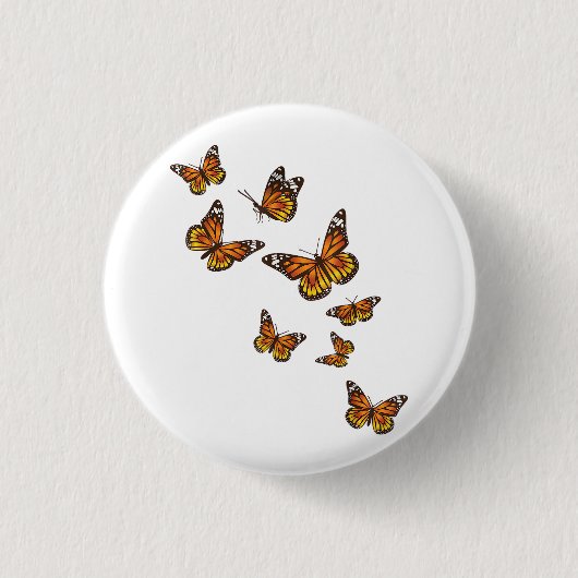 Fliegende Schmetterlinge - Schmetterling Lover Gar Button (Vorderseite)