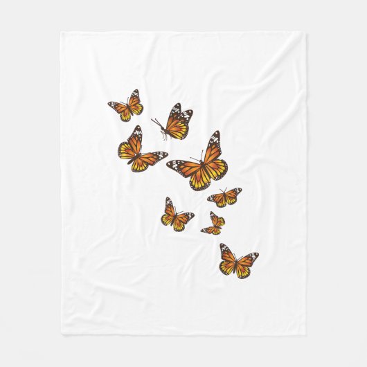 Fliegende Schmetterlinge - Schmetterling Lover Gar Fleecedecke (Vorderseite)