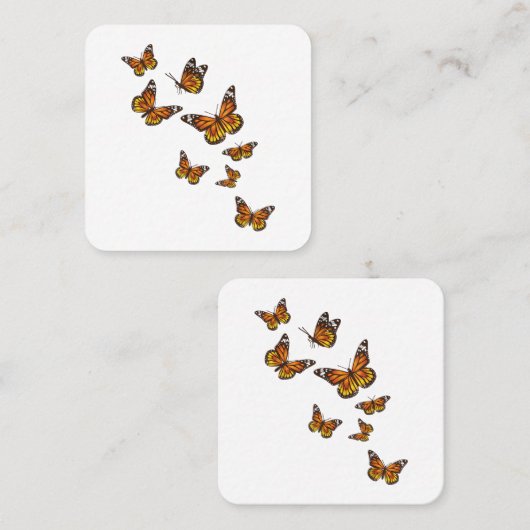 Fliegende Schmetterlinge - Schmetterling Lover Gar Quadratische Visitenkarte (Vorne/Hinten)