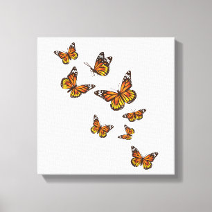 Fliegende Schmetterlinge - Schmetterlingsliebhaber Leinwanddruck