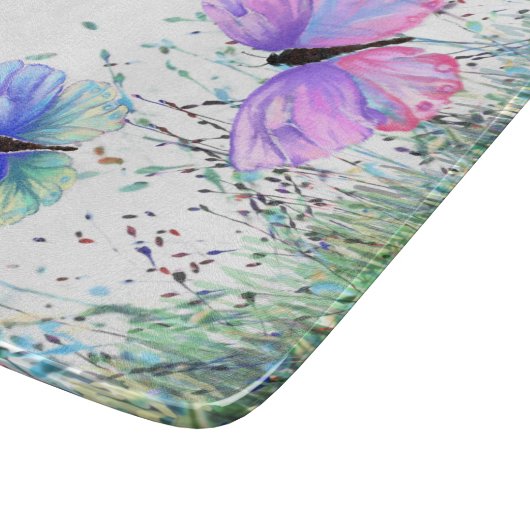 Fliegende Schmetterlinge Schneidebrett (Ecke)