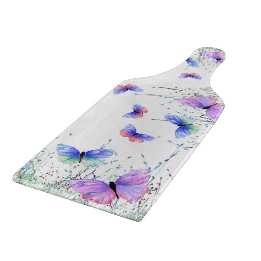 Fliegende Schmetterlinge Schneidebrett (Ecke)