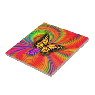 Fliegende Schmetterlingsfliege Keramik Tile farben Fliese
