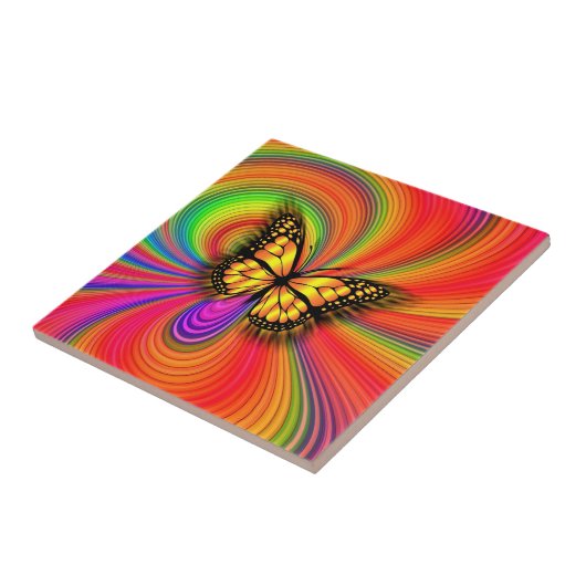 Fliegende Schmetterlingsfliege Keramik Tile farben Fliese (Seite)
