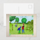 Fliegende Schwalben Postkarte (Vorne/Hinten)