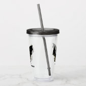 Fliegende schwarze Fledermaus personalisiert Acryltrinkbecher (Links)