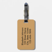 Fliegende schwarze Schläger Gepäckanhänger (Rückseite vertikal)