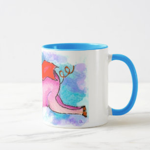 Fliegende Schwein-Ursprüngliche Kunst durch Tasse