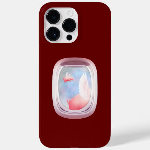 Fliegende Schweine am Flugzeugfenster Case-Mate iPhone 14 Pro Max Hülle