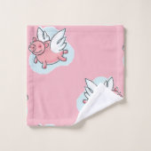 Fliegende Schweine Chinesisches Jahr Geburtstag wä Badhandtuch Set (Waschlappen)