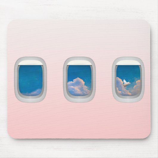 fliegende Schweine-/Flugzeugholz Mousepad (Vorne)