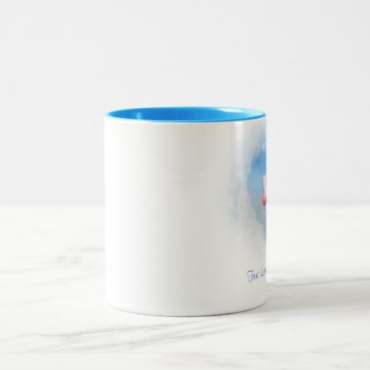 Fliegende Schweine Kiss-True Love ist unglaubliche Zweifarbige Tasse (Mittel)