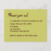 Fliegende Schweine-Party Einladungen (Rückseite)