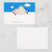 Fliegende Schweine-Platzkarten Platzkarte (Vorne/Hinten)