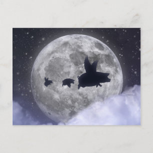 Fliegende Schweine Postkarte