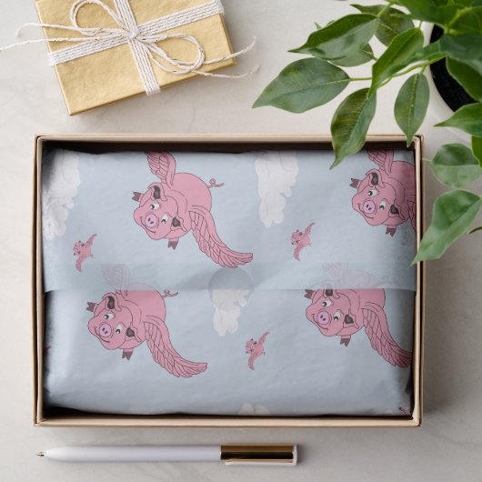 Fliegende Schweine Seidenpapier (Geschenk)