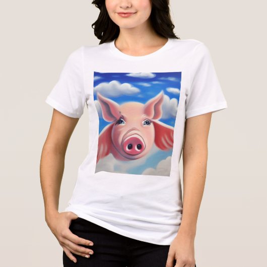 Fliegende Schweine Tri-Blend Shirt (Vorderseite)