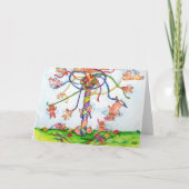 Fliegende Schweine um die Maypole Karte (Rückseite)