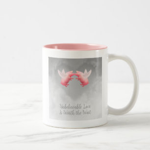Fliegende Schweine Unglaubliche Liebe Zweifarbige Tasse